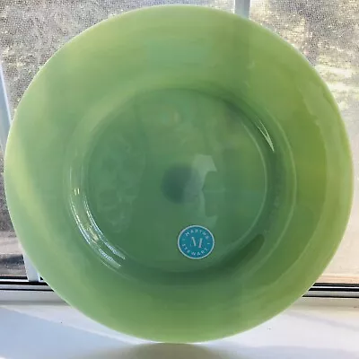 Martha Stewart JADEITE GLASS  13  ROUND PLATTER Plate Charger New • $24.95