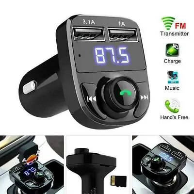 Bluetooth FM Transmitter Wireless Car MP3 Player USB Car Fast Charger Adapter TD • £6.48