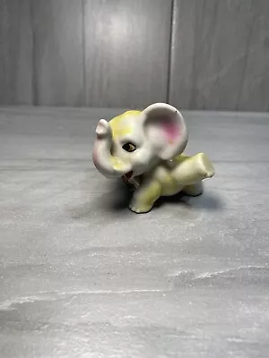 Vintage Elephant Small Nick Nack Yellow Made In Japan • $12.99