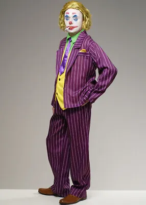 £34.49 • Buy Mens The Joker Style Purple Villain Costume