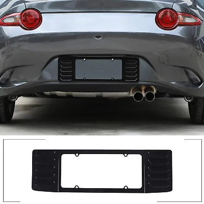 Black Aluminum Alloy Rear License Plate Frame Cover For Mazda MX-5 Miata 2016-23 • $79.99