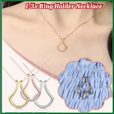 $11.99 • Buy 1/3xRing Holder Necklace Pendant Jewelry For Women Girlfriend Ring Keepers House