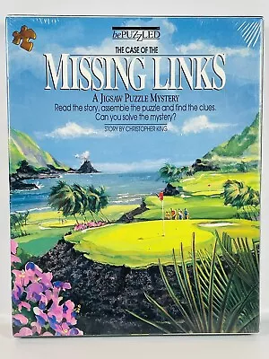 1990 BePuzzled Jigsaw Puzzle Mystery  The Case Of The Missing Links  500 Piece • $17.79