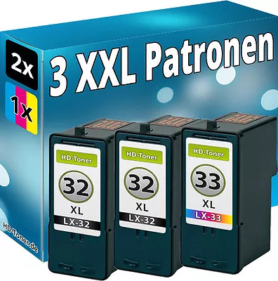 3x Ink Cartridges Refill For Lexmark 32xl+33xl P6250 P910 P915 P4310 P4330 • £33.65