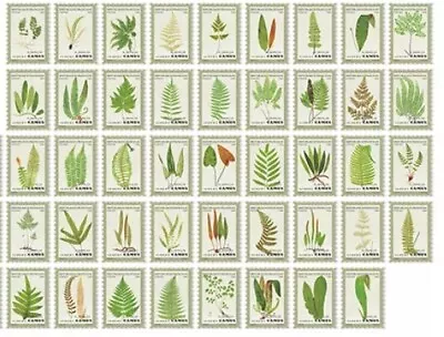 $3.98 • Buy 50pcs Plant Leaf Fern Stamps Stickers Vintage Stationery Junk Bullet Journal 