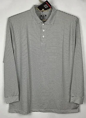 Snake Eyes NWT Dry-18 Mens Polo Golf Shirt XL White/Gray Poly/Spandex LS New • $15