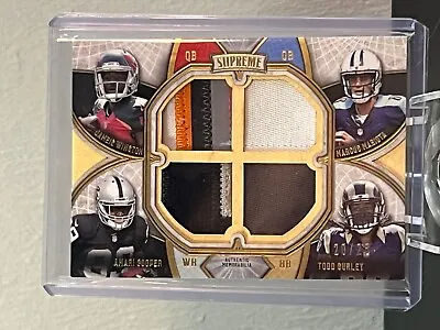 2015 Topps Supreme NFL Rookie Quad Patch Winston Mariota Cooper Gurley /25 • $17.82