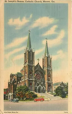 St Joseph Roman Catholic Church Macon Georgia Pm 1948 Postcard • $5.99