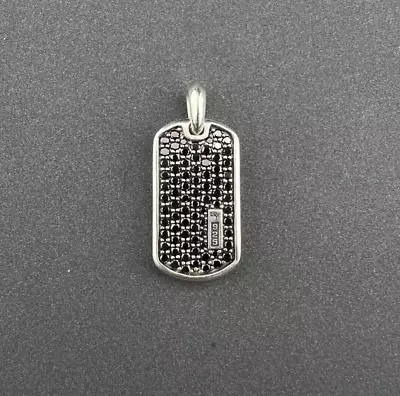 Sterling Silver David Yurman 1.50ct Pave Round Black Diamond Streamline Pendant • $1290.29