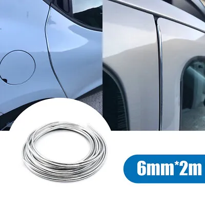 $6.47 • Buy Universal Chrome Car Door Edge Strip Guard Protector Moulding Trim Accessories