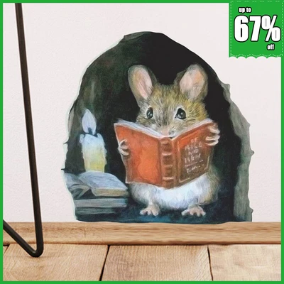£1.97 • Buy Home Decor Funny 3D Stairs Wall Decal Wall Sticker Mouse Hole Wallpaper