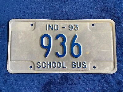 $20 • Buy 1993 Indiana School Bus License Plate # 936