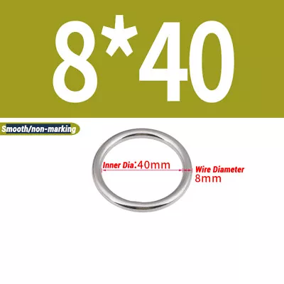 Stainless Steel Round Rings Heavy Duty Solid Metal O Ring Welded Smooth 15~150mm • $3.99