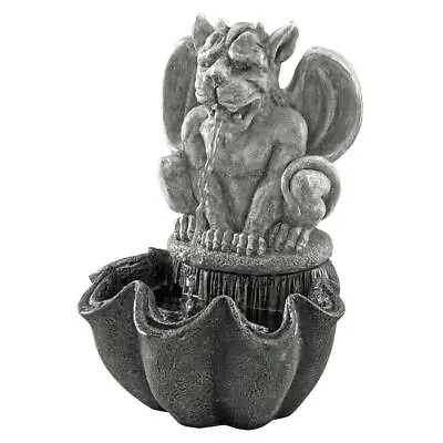 Fiercely Fanged Godric The Gargoyle Medieval Table Top Water Feature Fountain • $92.82