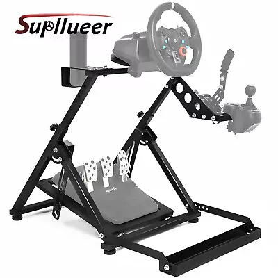 Supllueer Racing Wheel Stand With Seat Slot Cup Holder Fit Logitech G27 G29 G920 • £84.99