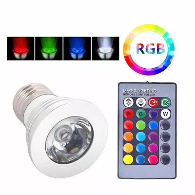 NewRGB LED Spot Light 16Color  Bulb Lamp Dimmable 5W E27 GU10 Remote Control 110 • $6.49