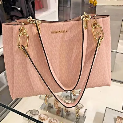 Michael Kors Women Ladies Large Shoulder Tote Bag Handbag Purse Satchel Pink Mk • $155