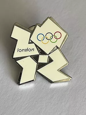 London 2012 Olympic / Paralympic White Logo Pin Badge Tie Pin Official Product • £1.99