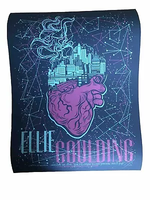 2013 Ellie Goulding Concert Poster New Rocketsarered  Artist Signed • $50