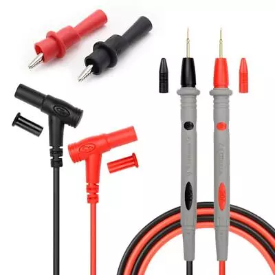 Silicone Multimeter Test Leads Kit Precision Sharp Probe Test Lead 1000V 20A Go • $10.95