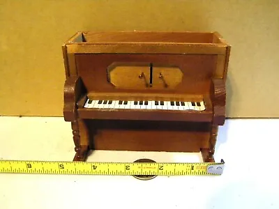 Vintage Dollhouse Miniatures Wind-Up Wooden Music Box Piano • $14.99