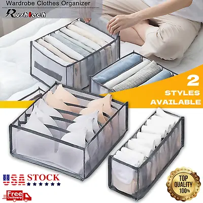 Organizer Box Foldable Drawer Divider Closet Storage For Underwear Bra Sock US • $12.11