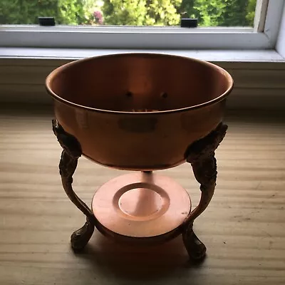 Vintage Copper Chaffing Dish Stand / Carafe Waring Stand 5.75 D X6.75 H ***New • $22.99