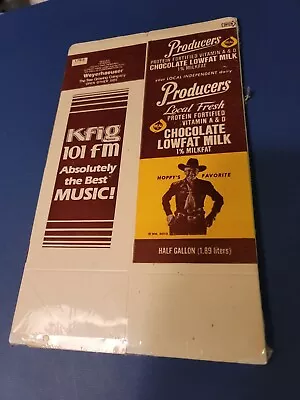 Vtg Western Americana HOPALONG CASSIDY WM BOYD Producers Chocolate Milk Carton  • $14.99