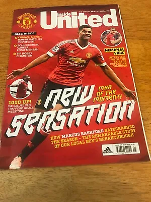 Inside United Manchester United Magazine May 2016 Marcus Rashford New Sensation • £1.50