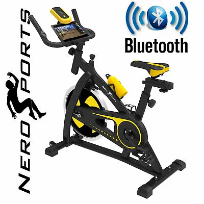 BLUETOOTH Nero Sports Exercise Bike Cycle Indoor Training 12kg Flywheel • £149.99