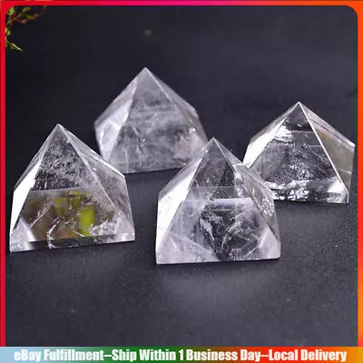 Natural Clear Quartz Crystal Pyramid Chakra Healing Point Gemstone Tower Reiki • $9.49