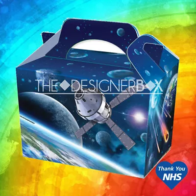 Nasa Space Themed Card Party Favour Filler Loot Handle Boxes Food Sweets Box *RA • £0.99