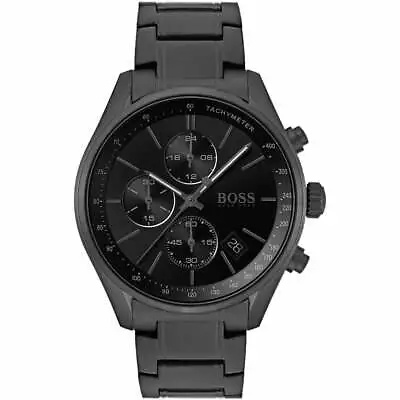 £94.99 • Buy New Hugo Boss Grand Prix  1513676 Stainless Steel All Black Men's Watch Gift