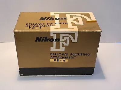 $399 • Buy Nikon PB-4 Bellows Focusing Attachment + Slide Copying Adapter PS-4 Mint Box-VTG