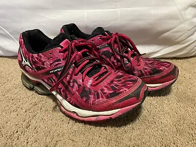 Mizuno Wave Creation 15 Shoe Womens Size 6.5 Pink Black Running Athletic Sneaker • $29
