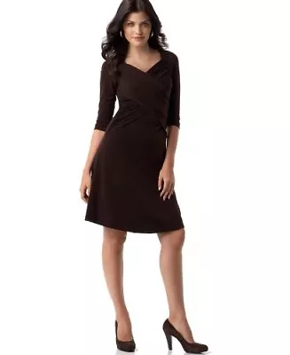 B-Slim Womens Pleated Dress Color Black Size Small Petite • $38.52