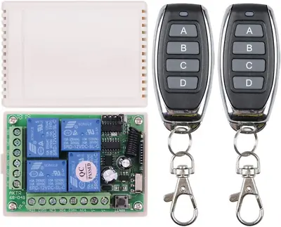 DC 12V 4CH 433Mhz Wireless Remote Control Momentary Switch For Wireless Control  • $26.99