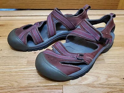 Keen Womens Mystic Hiking Sport Sandals Dark Red Size 8.5 • $28.99