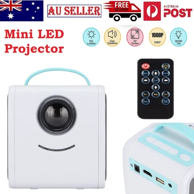 $69.91 • Buy Mini LED Projector HD 1080P Portable Home Theater Cinema USB HDMI Multimedia AV