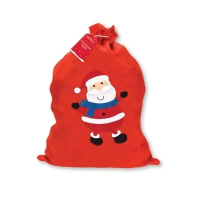 £2.29 • Buy Large Red Traditional Christmas Xmas Sack Father Christmas Design 60cm X 50cm