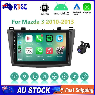 9  Android 12 32G CarPlay Stereo Radio Head Unit Gps Bl For Mazda 3 2010-2013 • $189.99