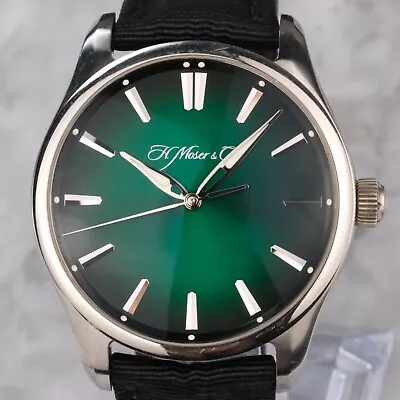 H Moser & Cie. Cosmic Green Pioneer 3200-1202 NEAR MINT With Box And Papers • $10500