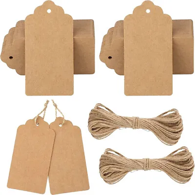 £2.61 • Buy 50/100Pcs Strung Tie Tags Labels Retail Luggage Jewelry Price Tags With String
