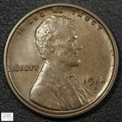 1918 S Lincoln Wheat Copper Cent 1C • $47