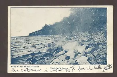 Milton Vermont Camp Martin The North Beach 1908 Vt. Vintage Postcard • $13.99