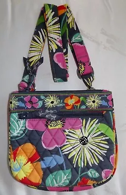 VERA BRADLEY Little Flap Hipster Crossbody Purse - Jazzy Blooms - Great Cond. • $34.95