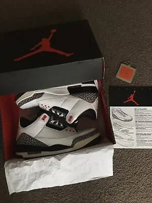 Nike Air Jordan 3 Retro Infrared 23 White/Black Cement Grey Size US9 • $385