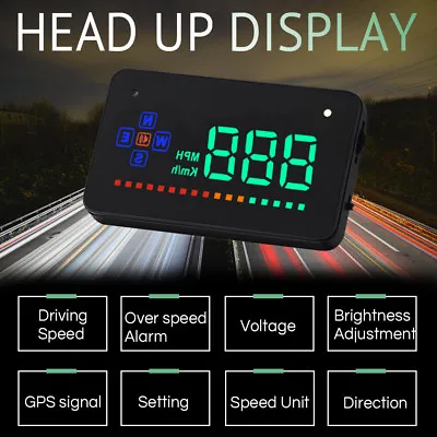 Universal GPS HUD Digital Head Up Display Car Speedometer Speed Warning Alarm AU • $34.95