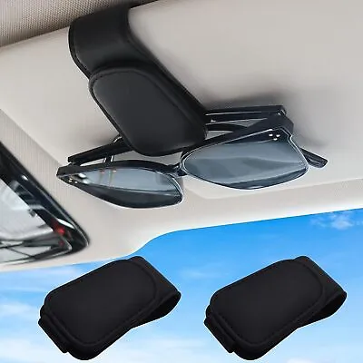 Sunglass Magnetic Holder For Car Sun Visor Vehicle Leather Sunglasses Clip USA • $8.54