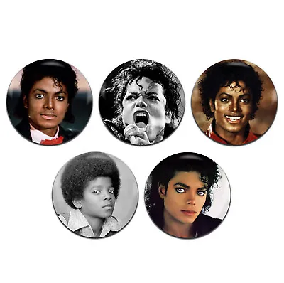 5x Michael Jackson Pop Star Soul 80's 25mm / 1 Inch D Pin Button Badges • £3.49